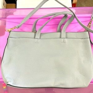 ***GREY/LIGHT BLUE CROSS BODY BAG***